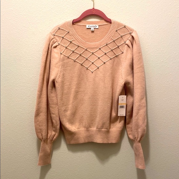 Nanette Embellished Long Sleeved Sweater in Mauve - Picture 3 of 9